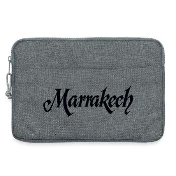 Marrakech Rote Stadtmauer Muster - Laptoptasche 13" - Grau meliert - Vorne