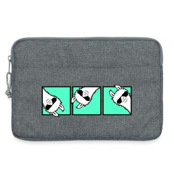 Lama Cool Guckend Sonnenbrille Trio Freunde Team - Laptoptasche 13" - Grau meliert - Vorne