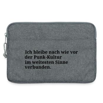 Punk-Kultur - Laptoptasche 13" - Grau meliert - Vorne