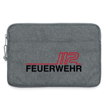 Feuerwehr 112 Neon Linien - Laptoptasche 13" - Grau meliert - Vorne