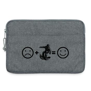 Snowboard motif for real lovers - Laptop bag 13" - heather grey - Front