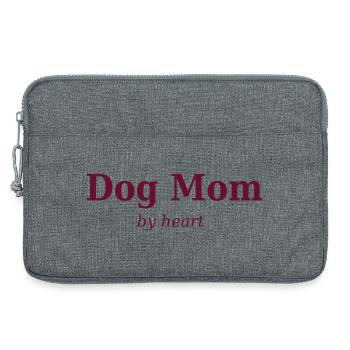 Dog_mom_by_heart - Laptop bag 13" - heather grey - Front