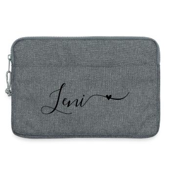 Leni Prénom Décoratif - Sacoche pour ordinateur portable 13 pouces - gris chiné - Devant