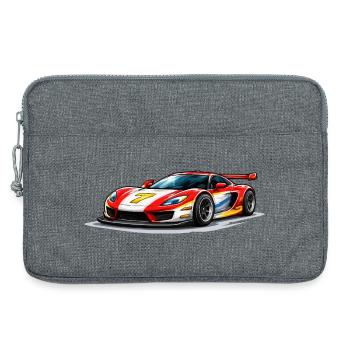 Speed-style race car graphics - Laptop bag 13" - heather grey - Front