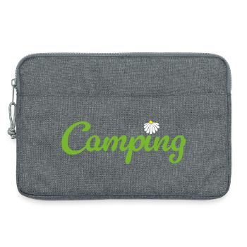Camping Flower Camper Quotes Hobby Summer Van Life - Laptop bag 13" - heather grey - Front