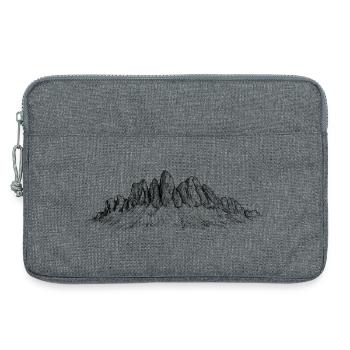 Silhouette en dentelle Odle | Pics des Dolomites - Sacoche pour ordinateur portable 13 pouces - gris chiné - Devant