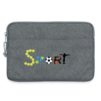 SPORTY - Sports Typography Design - Laptoptasche 13" - Grau meliert - Vorne