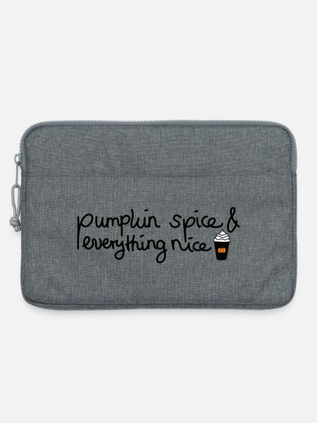Pumpkin Spice & Everything nice - Herbstdesign - Laptoptasche 13" - Grau meliert