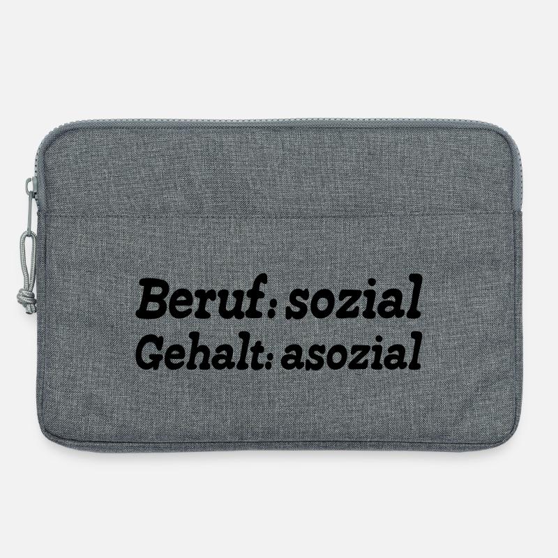 Soziale Berufe Arbeit Politik Sprüche Geschenk - Laptoptasche 13" - Grau meliert