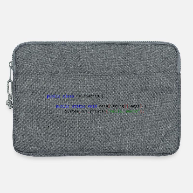 Hello World in Java - Laptop bag 13" - heather grey