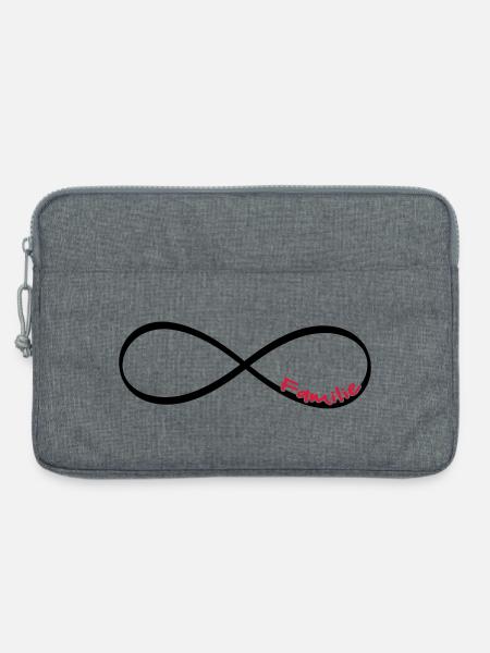 Unendlichkeitszeichen Familie - Geschenk - Laptoptasche 13" - Grau meliert