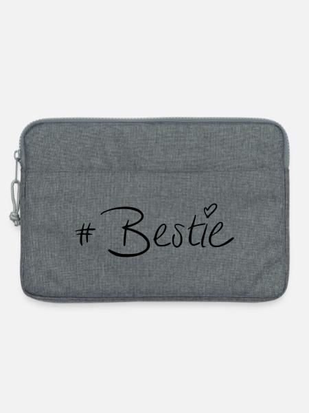 #Bestie - Laptoptasche 13" - Grau meliert