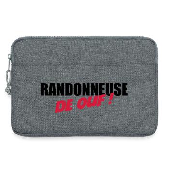 Randonneuse de ouf ! - Sacoche pour ordinateur portable 13 pouces - gris chiné - Devant