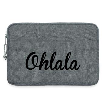 Ohlala / France / Paris / Mode / French / Luxe - Laptop bag 13" - heather grey - Front