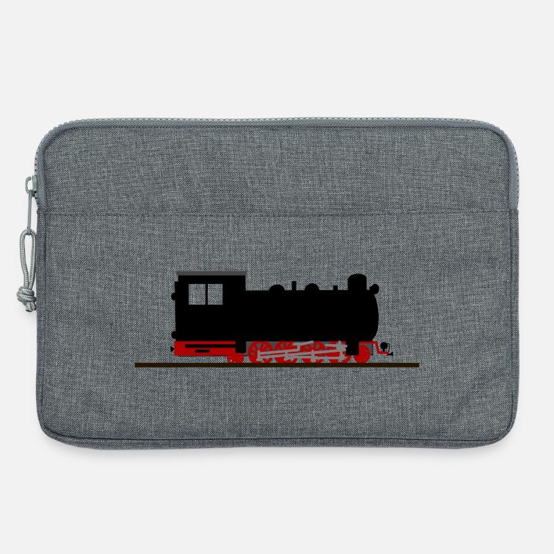 Dampflok Eisenbahn Schmalspurbahn Nostalgie - Laptoptasche 13" - Grau meliert