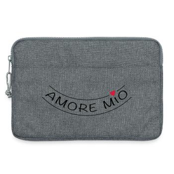 Amore mio | Vectorgraphic = Change Color ! *** - Laptoptasche 13" - Grau meliert - Vorne