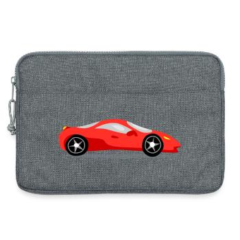 Roter Sportwagen - Laptoptasche 13" - Grau meliert - Vorne