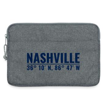 Nashville Koordinaten Stamp - Laptoptasche 13" - Grau meliert - Vorne