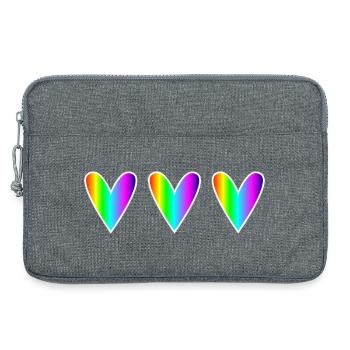 MOM. MOTHER's DAY. HAPPY MOTHER'S DAY. HEART - Laptop bag 13" - heather grey - Front