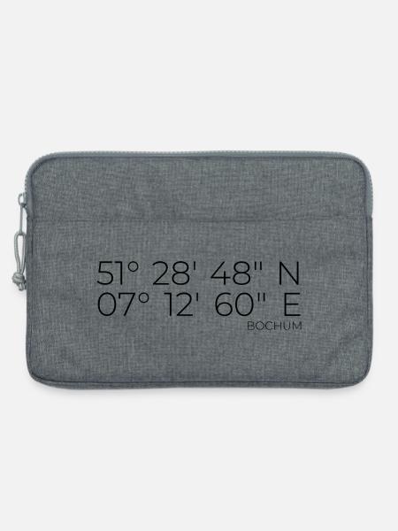 Koordinaten Bochum - Laptoptasche 13" - Grau meliert