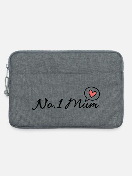 Nr.1 Mum Herz Schreibschrift - Laptoptasche 13" - Grau meliert