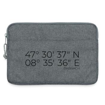 Coordonnées Embrach, Suisse - Sacoche pour ordinateur portable 13 pouces - gris chiné - Devant