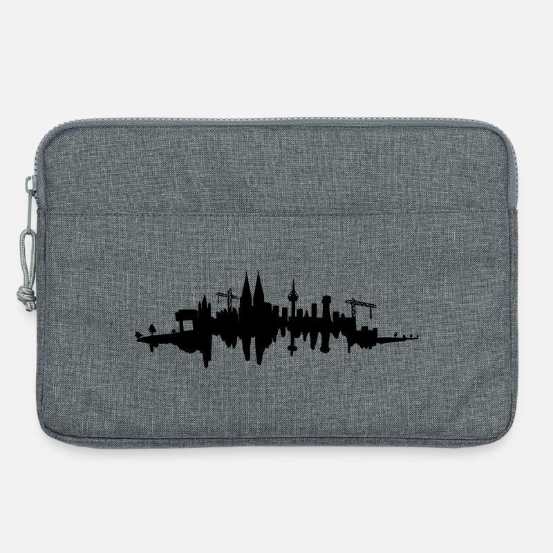 Kölner Skyline - Laptoptasche 13" - Grau meliert