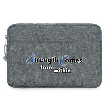 Strength comes from within - Laptop bag 13" - heather grey - Front
