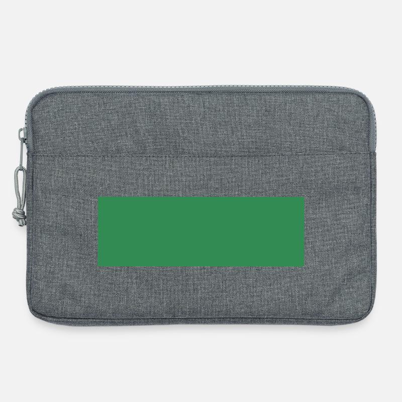 Abstract Green Rectangle Print - Laptop bag 13" - heather grey
