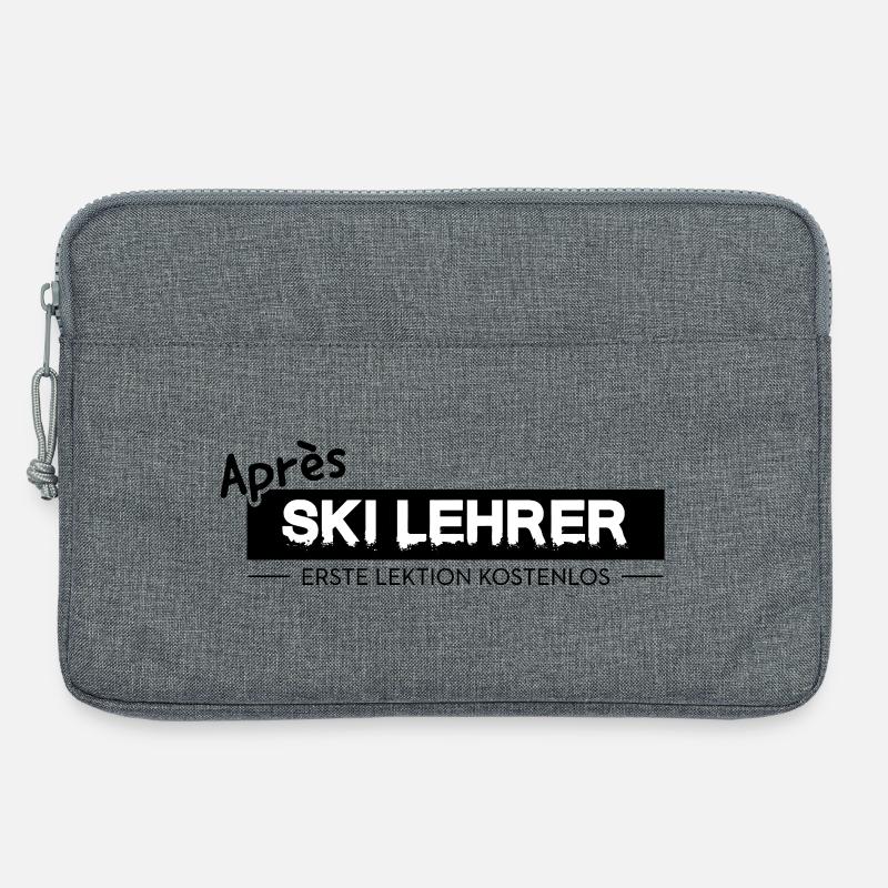 Après Ski Lehrer Spruch Schifahren Party - Laptoptasche 13" - Grau meliert