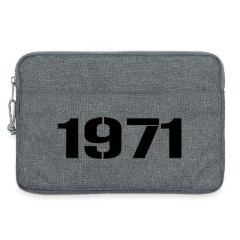 Vintage 1971 - Laptoptasche 13" - Grau meliert - Vorne
