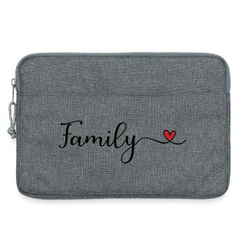 Famille - Sacoche pour ordinateur portable 13 pouces - gris chiné - Devant