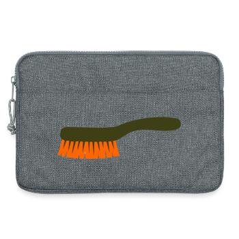 Mushroom Brush Tool Collector - Laptop bag 13" - heather grey - Front