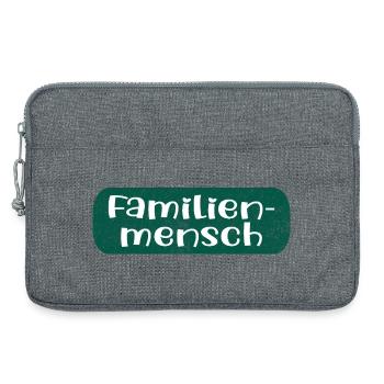 Familienmensch mit Herz - Laptoptasche 13" - Grau meliert - Vorne
