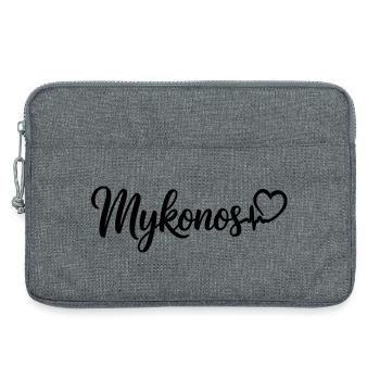 Mykonos Heartbeat Greece - Laptop bag 13" - heather grey - Front