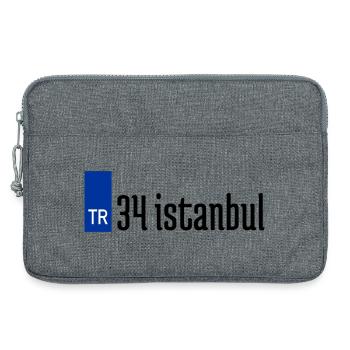 34 İstanbul Plaka Streetwear - Laptoptasche 13" - Grau meliert - Vorne
