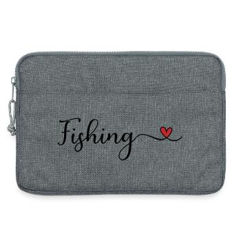 Angeln - Laptoptasche 13" - Grau meliert - Vorne