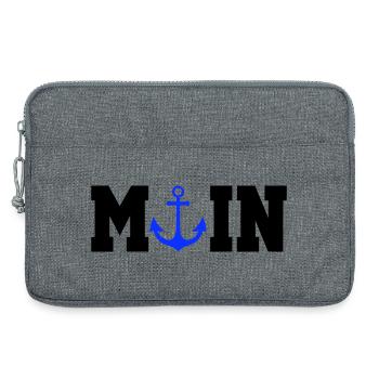 Blauer Anker Nautik Moin - Laptoptasche 13" - Grau meliert - Vorne