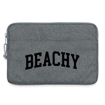 Strandig-minimalistischer Sommer-Strandstil - Laptoptasche 13" - Grau meliert - Vorne