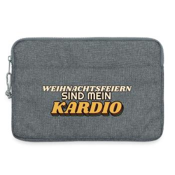 Weihnachtsfeiern sind mein Kardio - Gastro - Laptoptasche 13" - Grau meliert - Vorne