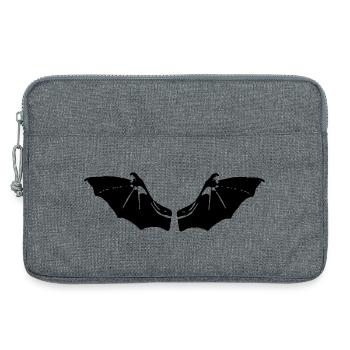Bat Wings - Laptop bag 13" - heather grey - Front