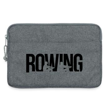 rowing - Laptop bag 13" - heather grey - Front