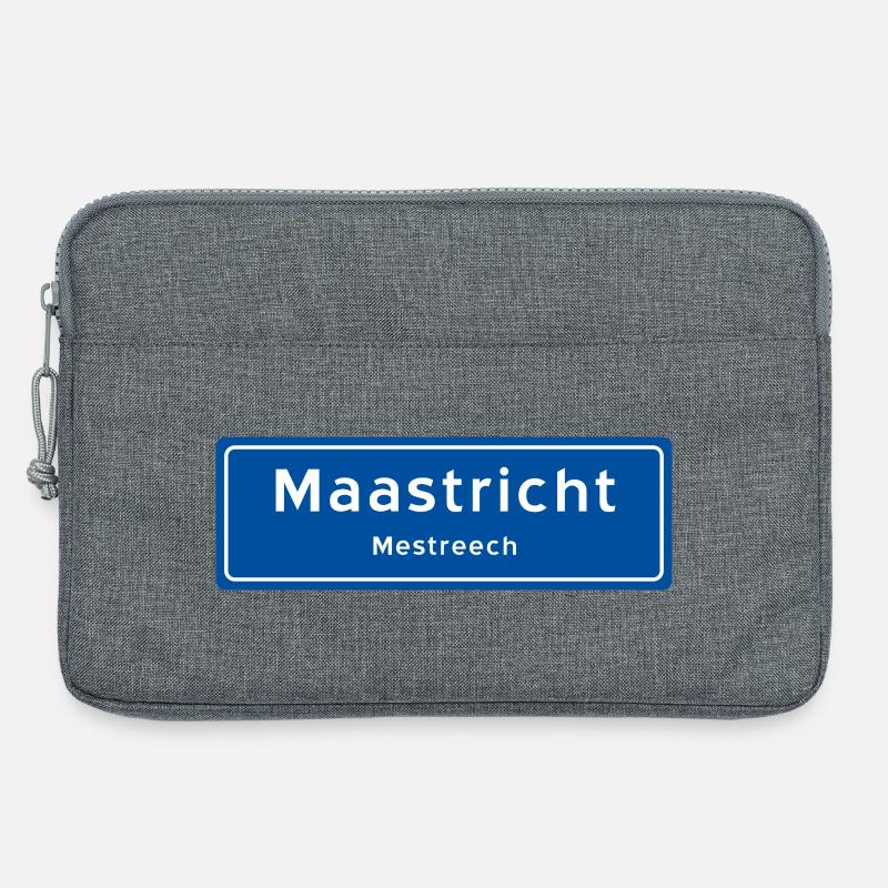 Maastricht Ortsschild - Laptoptasche 13" - Grau meliert
