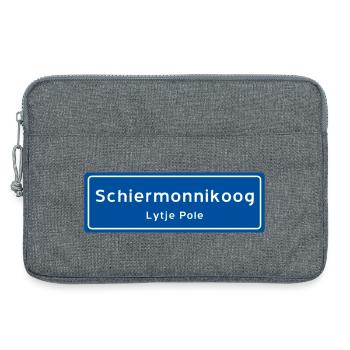 Panneau de nom de lieu Schiermonnikoog - Sacoche pour ordinateur portable 13 pouces - gris chiné - Devant
