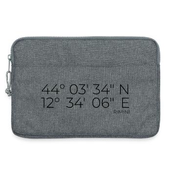 Koordinaten Rimini Italien - Laptoptasche 13" - Grau meliert - Vorne