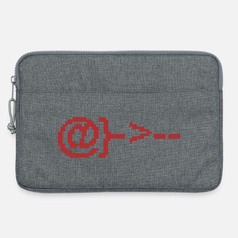 Rose Digitaldruck mit Pixel Art - Laptoptasche 13" - Grau meliert