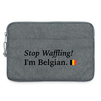 Hör auf zu schwafeln, ich bin Belgier - Laptoptasche 13" - Grau meliert - Vorne