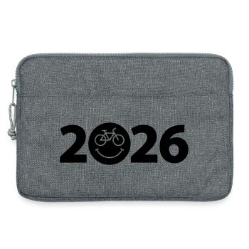 Radtour 2026, Mountainbike 2026, Fahrrad 2026 - Laptoptasche 13" - Grau meliert - Vorne