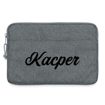 Kacper Prénom polonais cadeau - Sacoche pour ordinateur portable 13 pouces - gris chiné - Devant