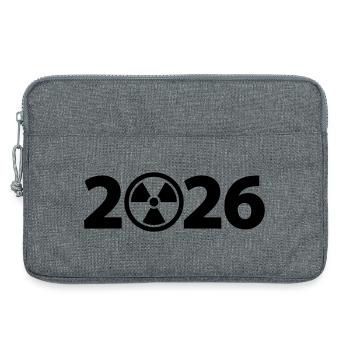 Attention Radioactive 2026, Radiation 2026 - Laptop bag 13" - heather grey - Front